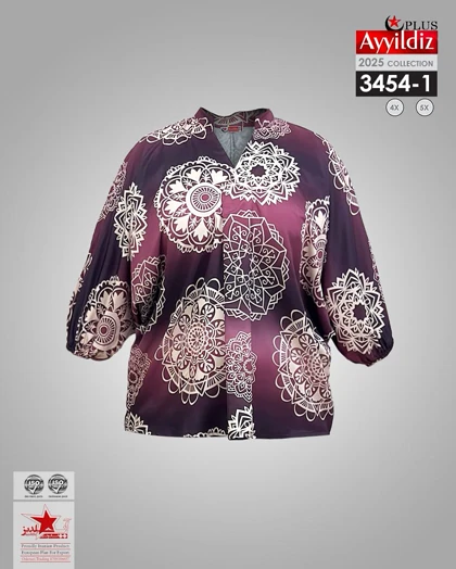 شومیز مجلسی شیک زنانه سایز بزرگ کد 3554