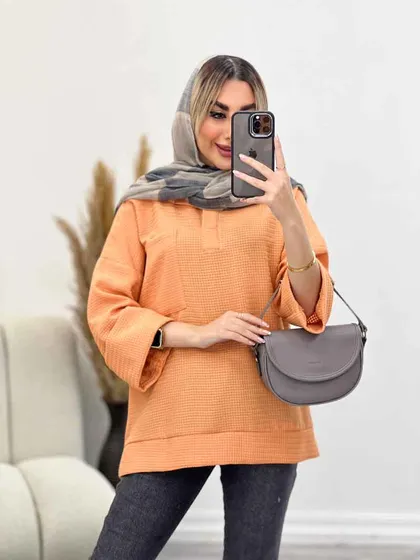 مانتو جلوبسته آستین دوبل