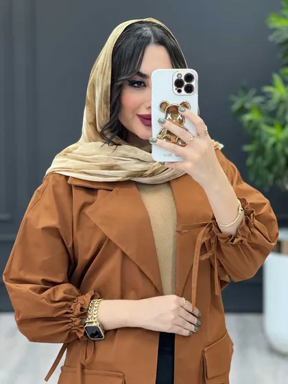 بارانی سرجیب دوبل آستین بنددار