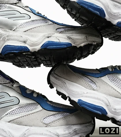 کفش کتانی طوسی آبی BALENCIAGA