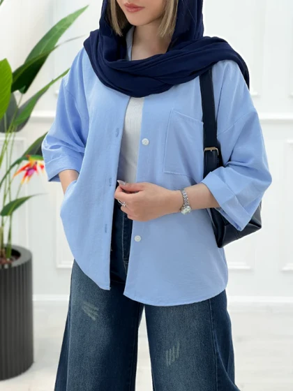 شومیز مانتویی زنانه سیلک