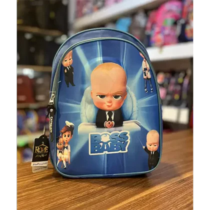 کوله مدرسه طرح دار دو زیپ