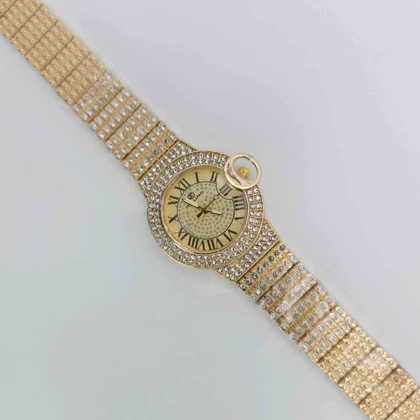 ساعت مچی زنانه مجلسی ریلانس Riluns نگین‌دار با موتور کوارتز