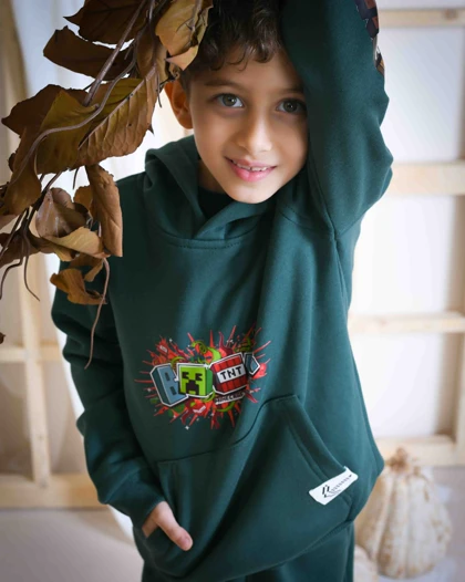 ست هودی شلوار طرح ماینکرافت