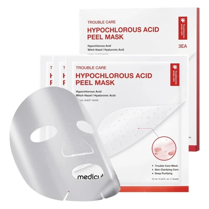 ماسک ورقه ای 3 عددی هیپوکلروس اسید مدیکیوب مدل Hypochlorous Acid Peel Mask