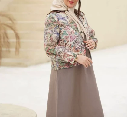 ست کت طرحدار سارافون یقه گرد
