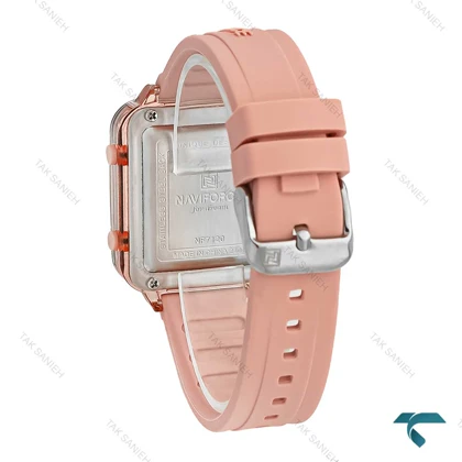 ساعت مچی دیجیتالی نیوی فورس NF7120 صورتی بند رابر NaviForce-7662-L