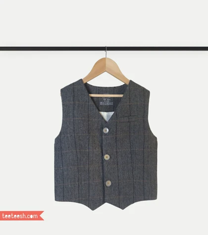 جلیقه رسمی پشمی چهارخونه