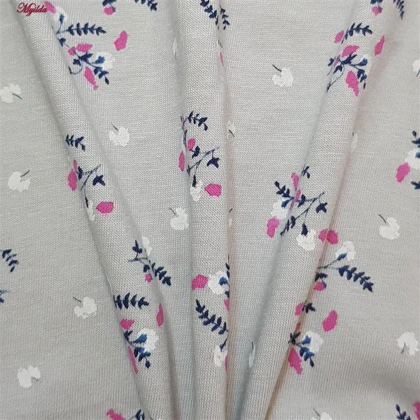 تاپ راحتی زنانه طرح برگ رنگ طوسی ماییلدا کد 5328-2