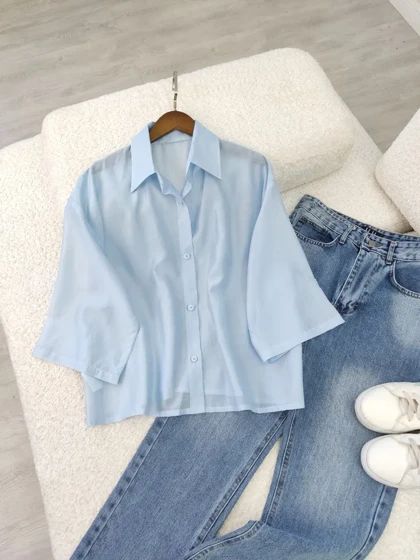 شومیز باکسی شیشه ای لیانا