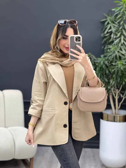 مانتو دو دکمه ثمین