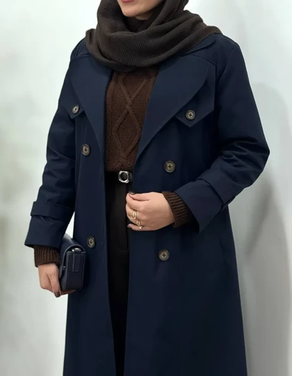 ترنچ کت بلند ضد آب آیسو آناهید