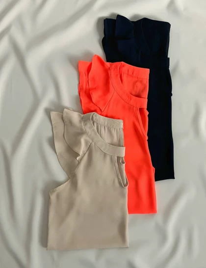 تاپ حلقه استین چین‌دار 2 کد 2796