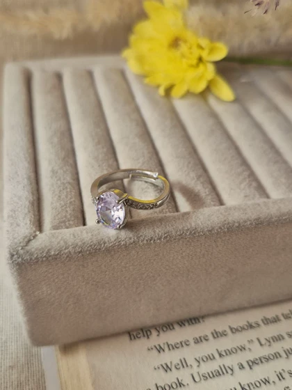 انگشتر جواهری فری سایز موج دار