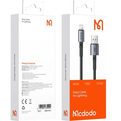 کابل لایتنینگ مک دودو Mcdodo مدل CA-3581 جریان 3 آمپر 1.8 متر
