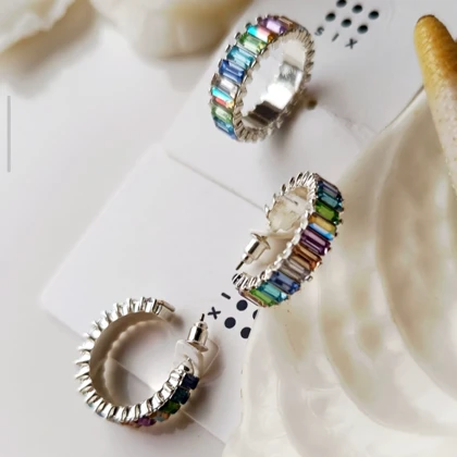 ست گوشواره و انگشتر جواهری