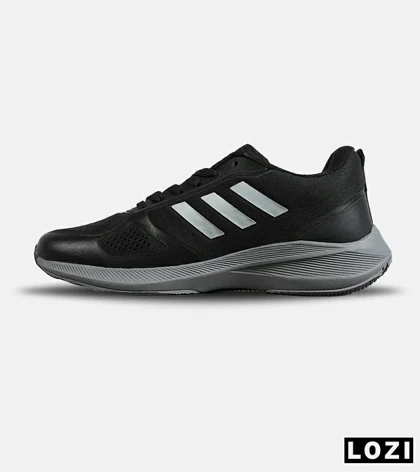 کفش کتانی مردانه و زنانه مشکی طوسی ADIDAS adizero SL مدل 7751