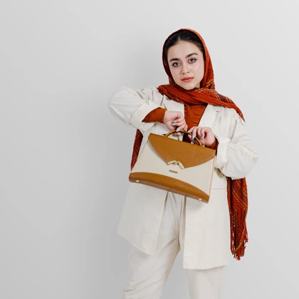 کیف دوشی و دستی زنانه چرم یلسان مدل آلندا کد 115-HRM