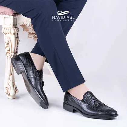 کفش مردانه چرم کلاسیک کد 7016011