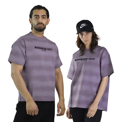 تیشرت باکسی اسپرت توبن هوم مدل X053 بنفش روشن