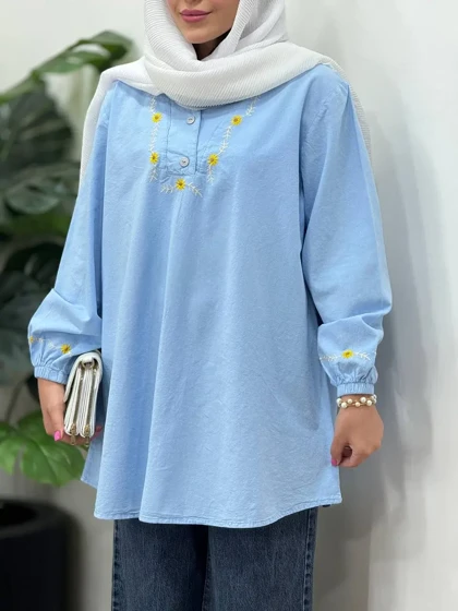 مانتو لینن گلدوزی سرنا
