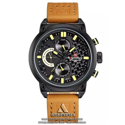 ساعت نیوی فورس بند چرمی Naviforce NF9068LB