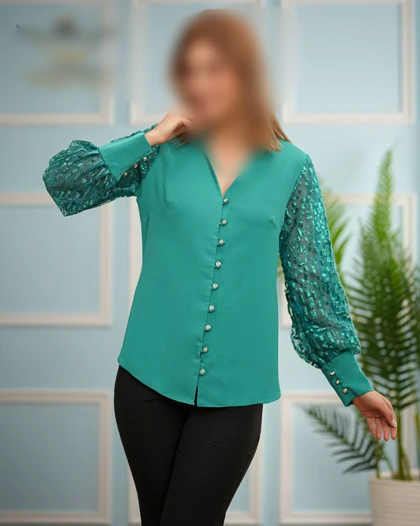 شومیز مجلسی آستین دانتل