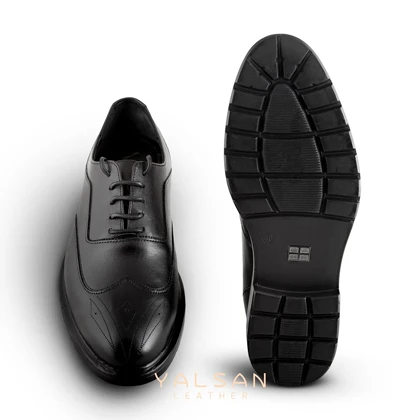 کفش رسمی چرم یلسان مردانه مدل نیوان کد 572-GN
