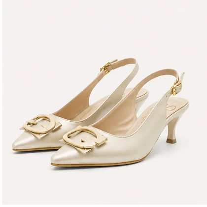 کفش مجلسی زنانه پاشنه‌دار 5 سانت مدل 400941 _ sandal valentino