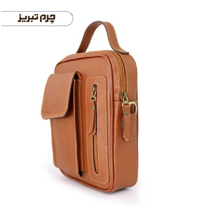 کیف دوشی چرم مدل ساسان HJ20