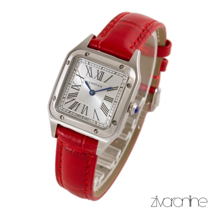 ساعت کارتیر سانتوس دومونت بند قرمز 104073