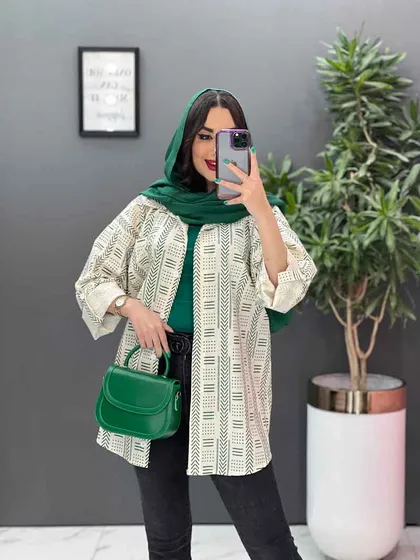 مانتو طرحدار سنتی تک جیب
