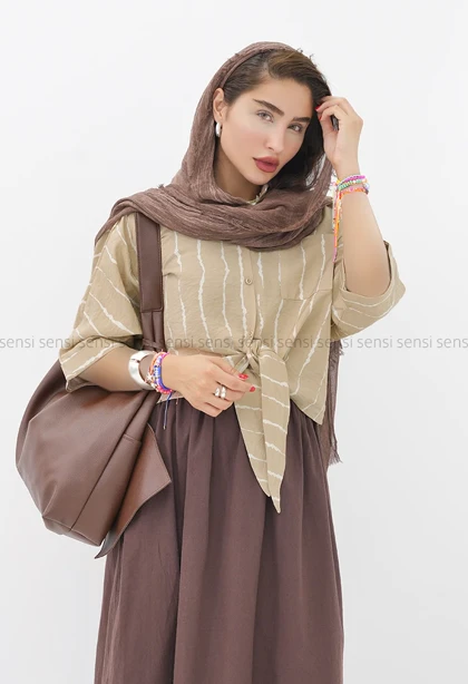شومیز کراپ پری راه راه