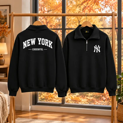 دورس نیم زیپ مردانه مدل NY-مشکی