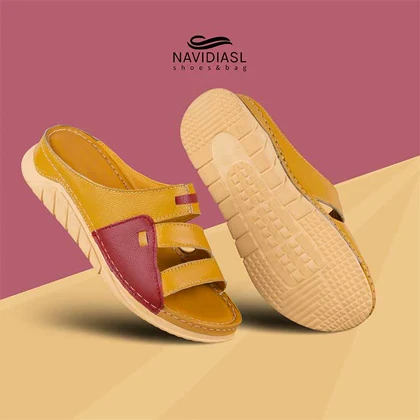 صندل زنانه چرم طبی کد 1005004