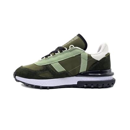 کفش و کتانی مردانه چرم طبیعی مدل لاگوست LACOSTE رنگ یشمی کد 43333