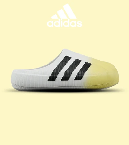 کتانی اسلاید مردانه آدیداس سفید زرد adiFOM Adilette
