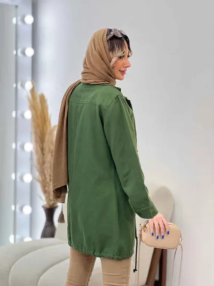 مانتو جین رنگی پایین گت آوا