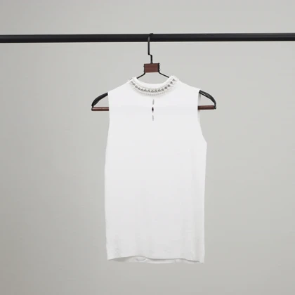 تاپ یقه قلاده مروارید