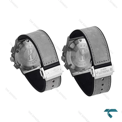 ساعت ست هابلوت سه موتوره طوسی صفحه مهندسی Hublot-6789-S