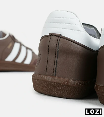 کفش کتانی مردانه و زنانه قهوه ای سفید ADIDAS Samba