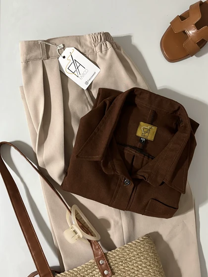 شومیز لینن خنک و راحت-مدل پاستیل کد 085