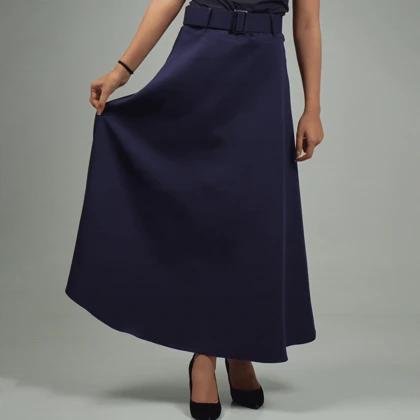 دامن کرپ کمربندار