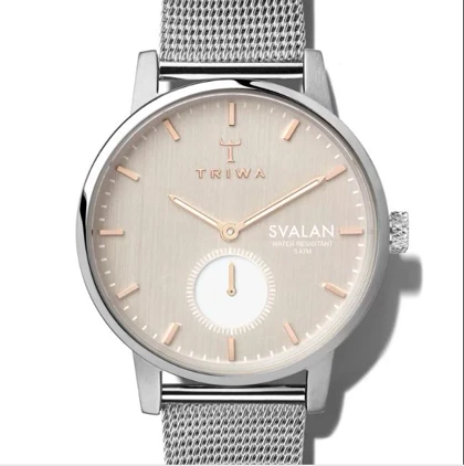 ساعت مچی عقربه ای زنانه تریوا مدل Blush Svalan -Stainless Steel