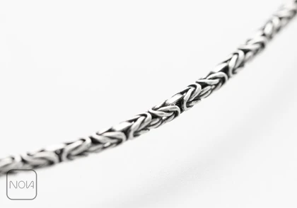 زنجیر نقره سیاه قلم مردانه کد 0251216