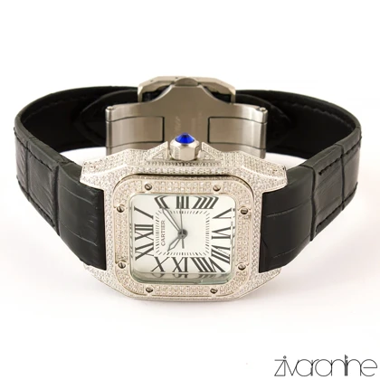 ساعت مچی کارتیر سانتوس دورنگین بندمشکی 104081