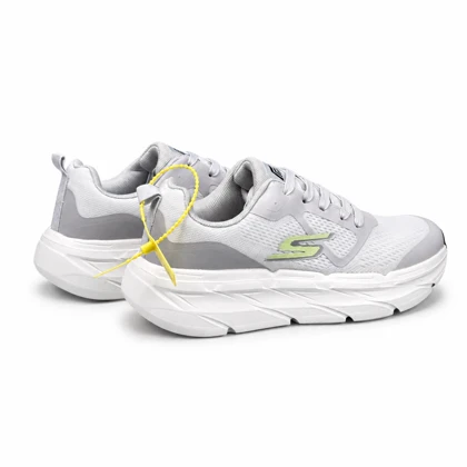 کتانی خارجی مردانه مدل اسکیچرز سفید طوسی SKECHERS
