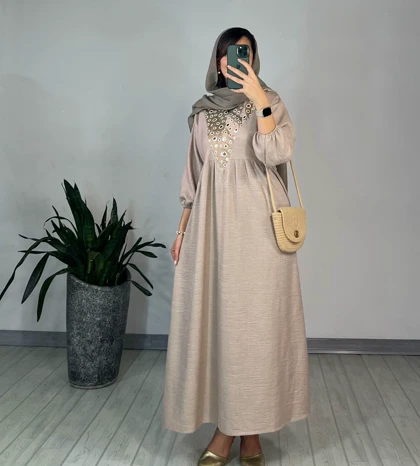 مانتو بلند نیلگون