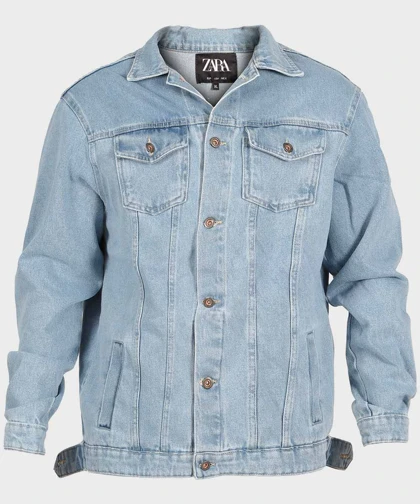 کت جین آبی یخی ساده 0201