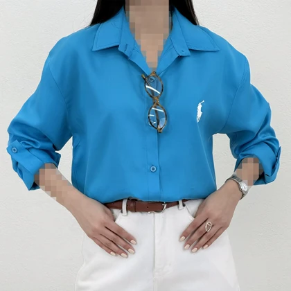 شومیز زنانه سیلک لایوسل polo | آی بولک